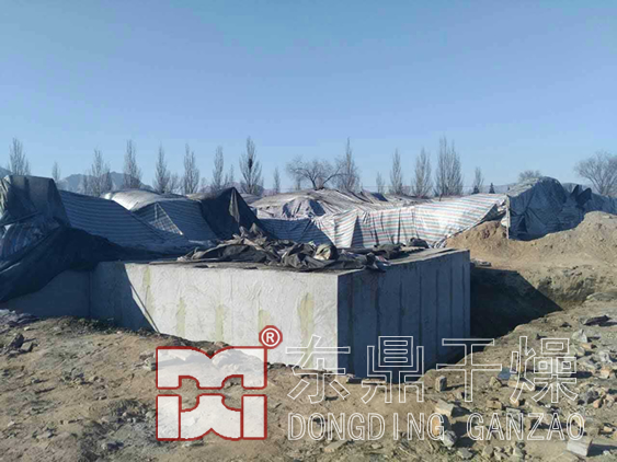 煤泥烘干機(jī)項目基礎(chǔ)澆筑